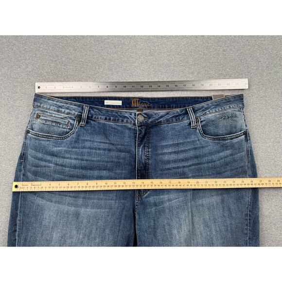 Kut from the Kloth Katy Straight Leg Jeans 24W Blue High Rise Ankle Medium Wash - Picture 5 of 14